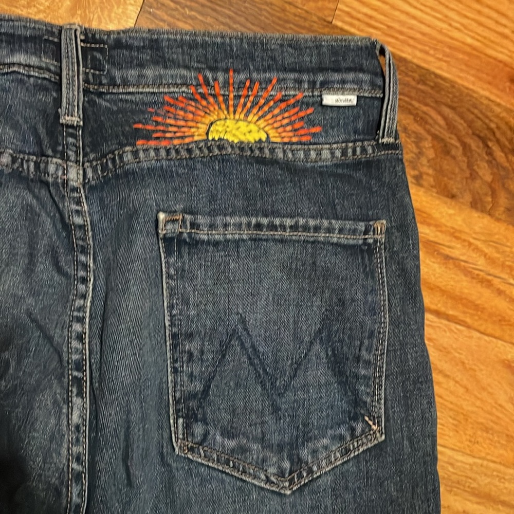 Mother Jeans- The Tomcat Ankle embroidered sun